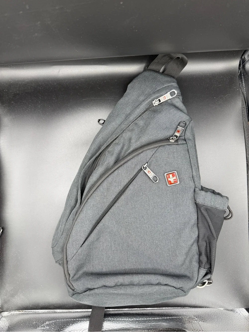 Swiss Tech Dark Gray Crossbody Sling Travel Bag